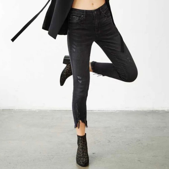 KanCan Juniper High Rise Ankle Skinny Jean Black - Picture 2 of 6